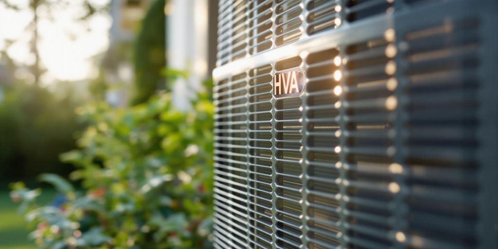 Modern HVAC system in a cozy residential setting.